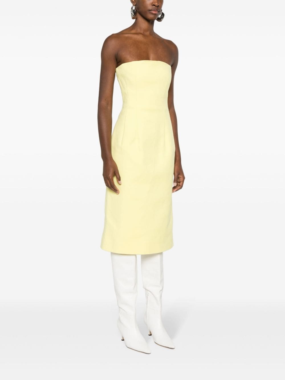 bandeau-style midi dress - 3