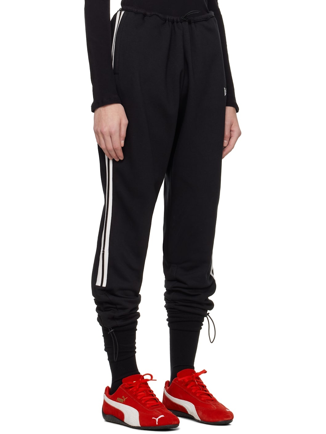 Black Toggle Tracksuit Longe Pants - 2