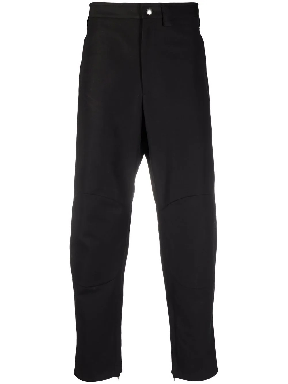 zipped-ankle cotton trousers - 1