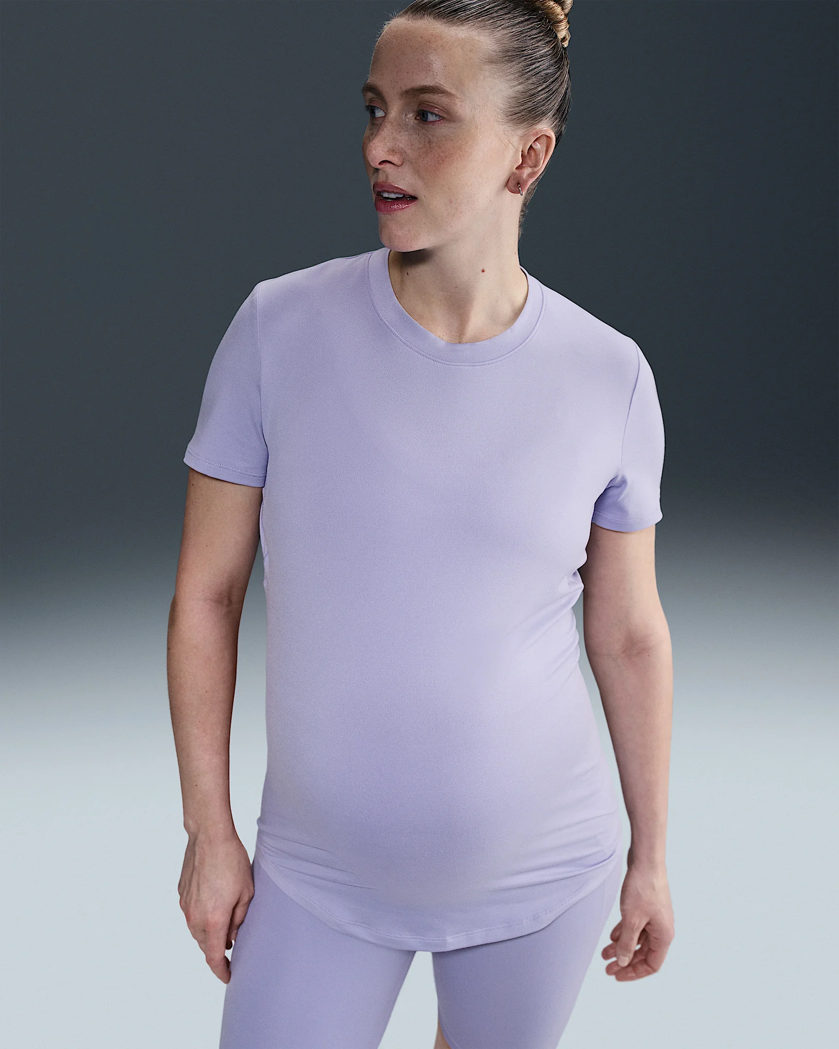 Nike (M) One Women's Dri-FIT Slim-Fit Short-Sleeve Top (Maternity) - 1