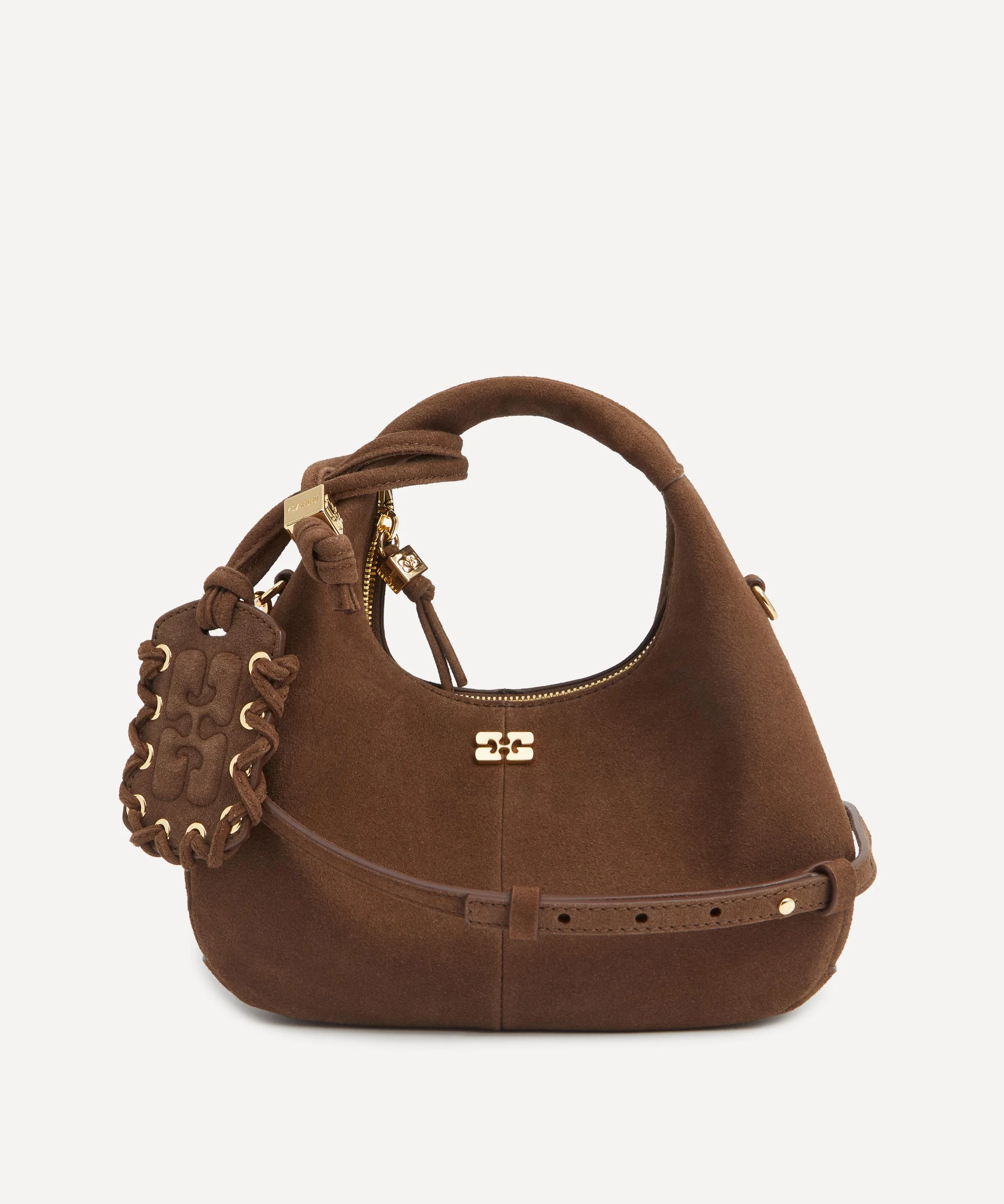 Suede Mini Hobo Bag - 1