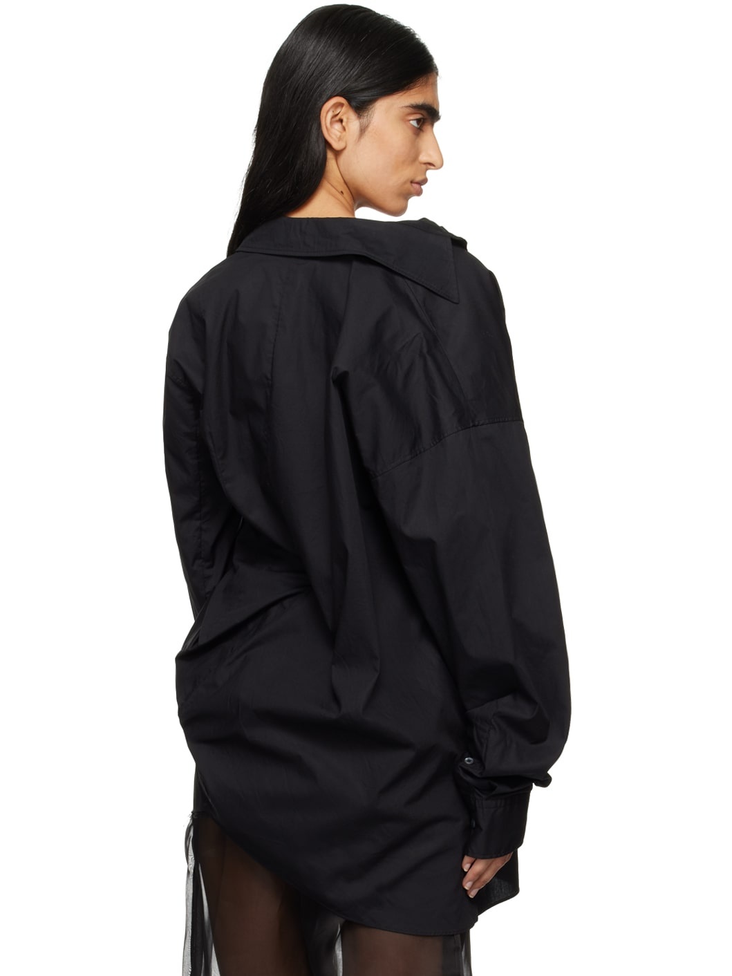 Black Daria Drop Shoulder Shirt - 3