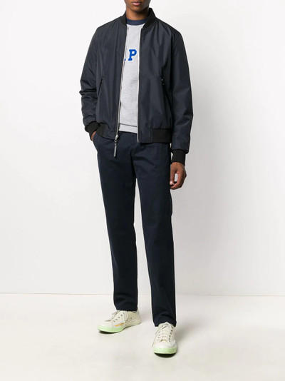 A.P.C. logo embroidered organic cotton sweatshirt outlook