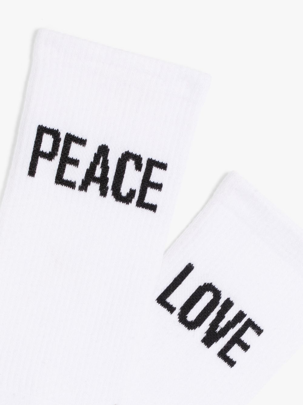 2-PACK PEACE X LOVE WHITE SPORT SOCKS | ACC-SO01 - 2