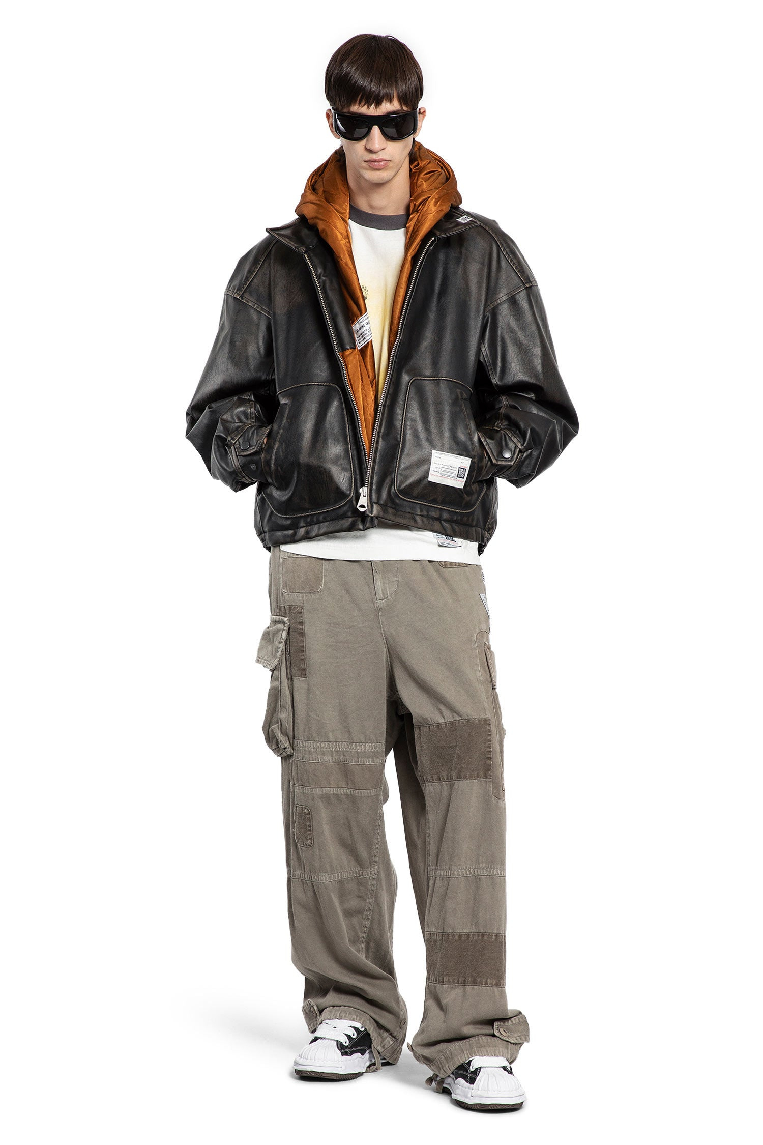 Hoded Vegan Leather Jacket - 5