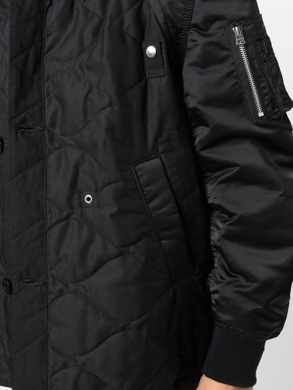 quilted-panel bomber jacket - 5