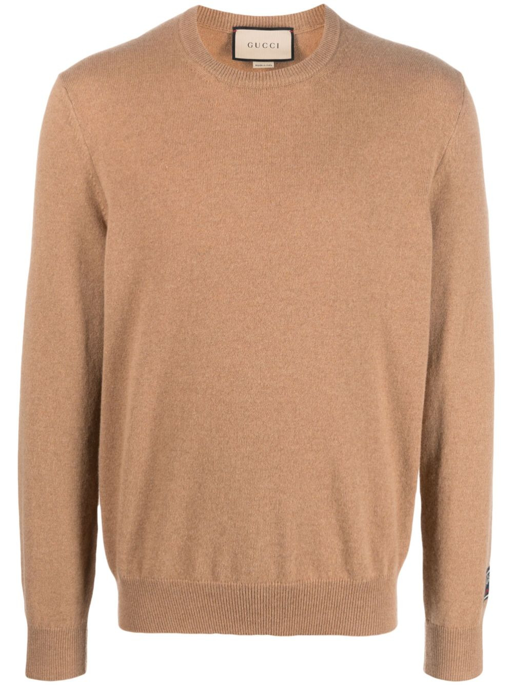 Gucci Men Cashmere Sweater With Gucci Patch - 1