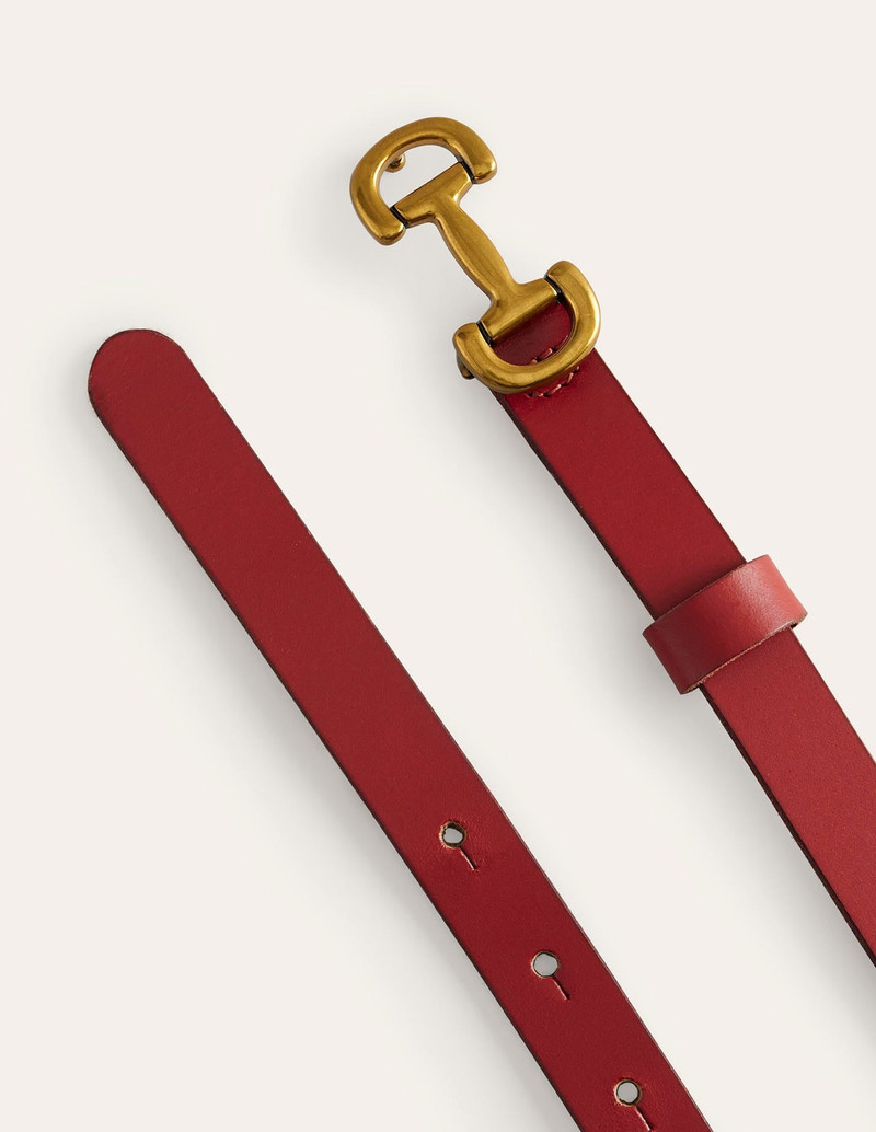 Iris Skinny Snaffle Trim Belt-Red 3