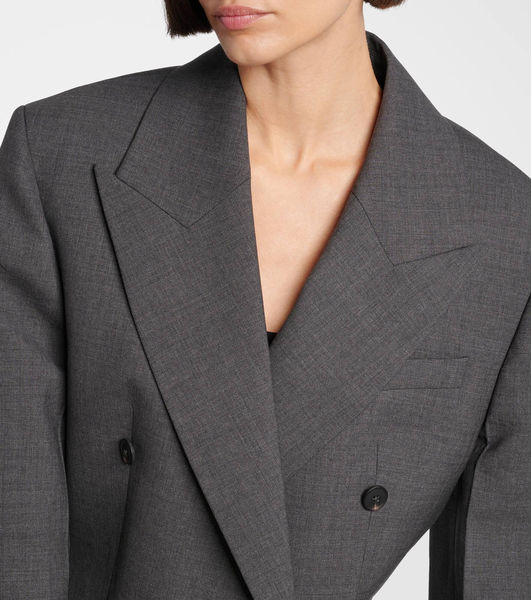 Hourglass double-breasted wool blazer - 4