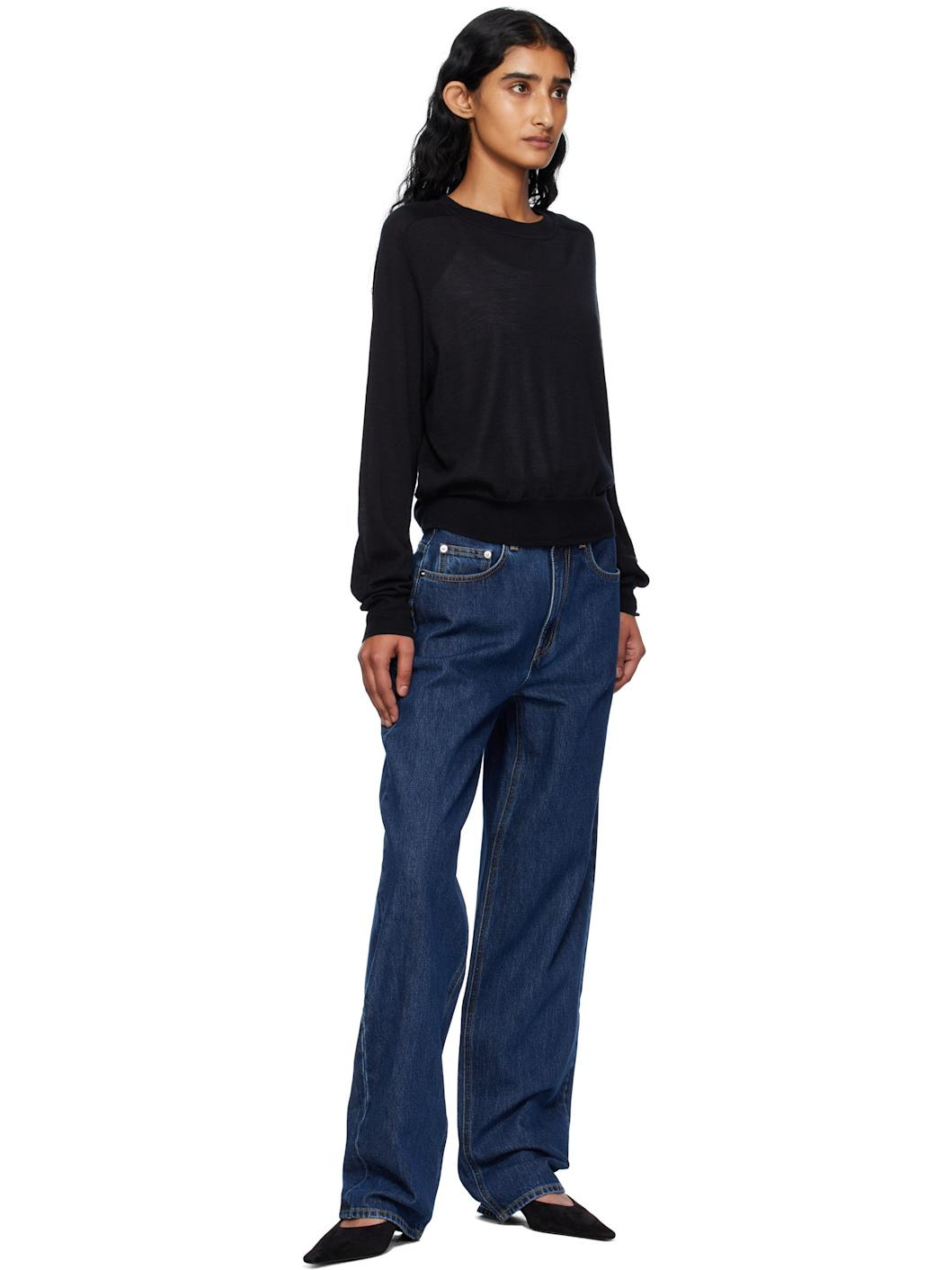 Black Angus Cashmere Crew Neck Sweater - 4