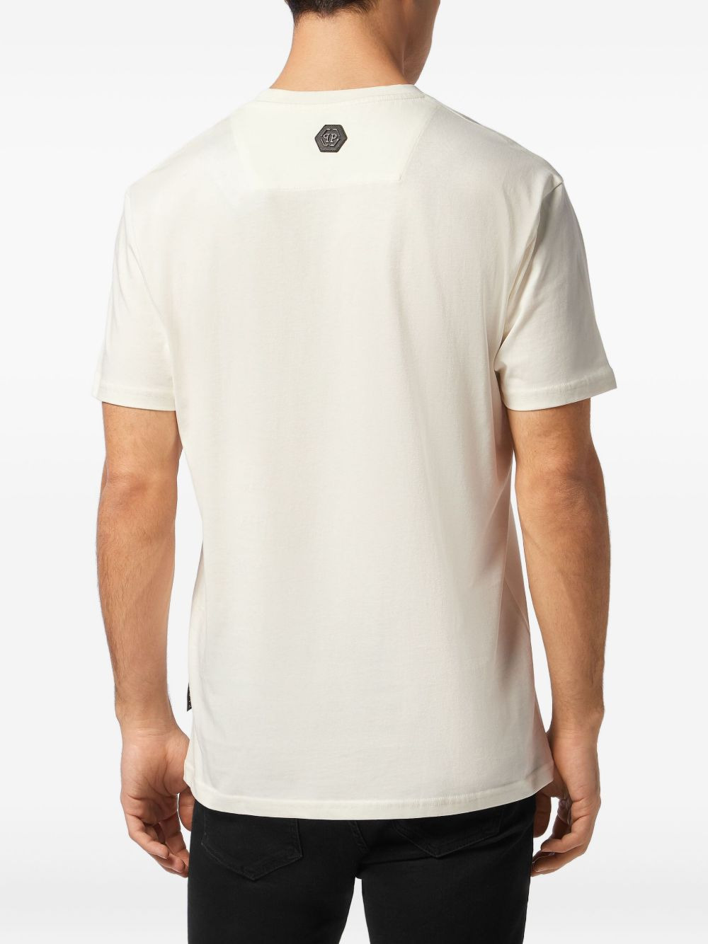 italic logo-print cotton T-shirt - 3