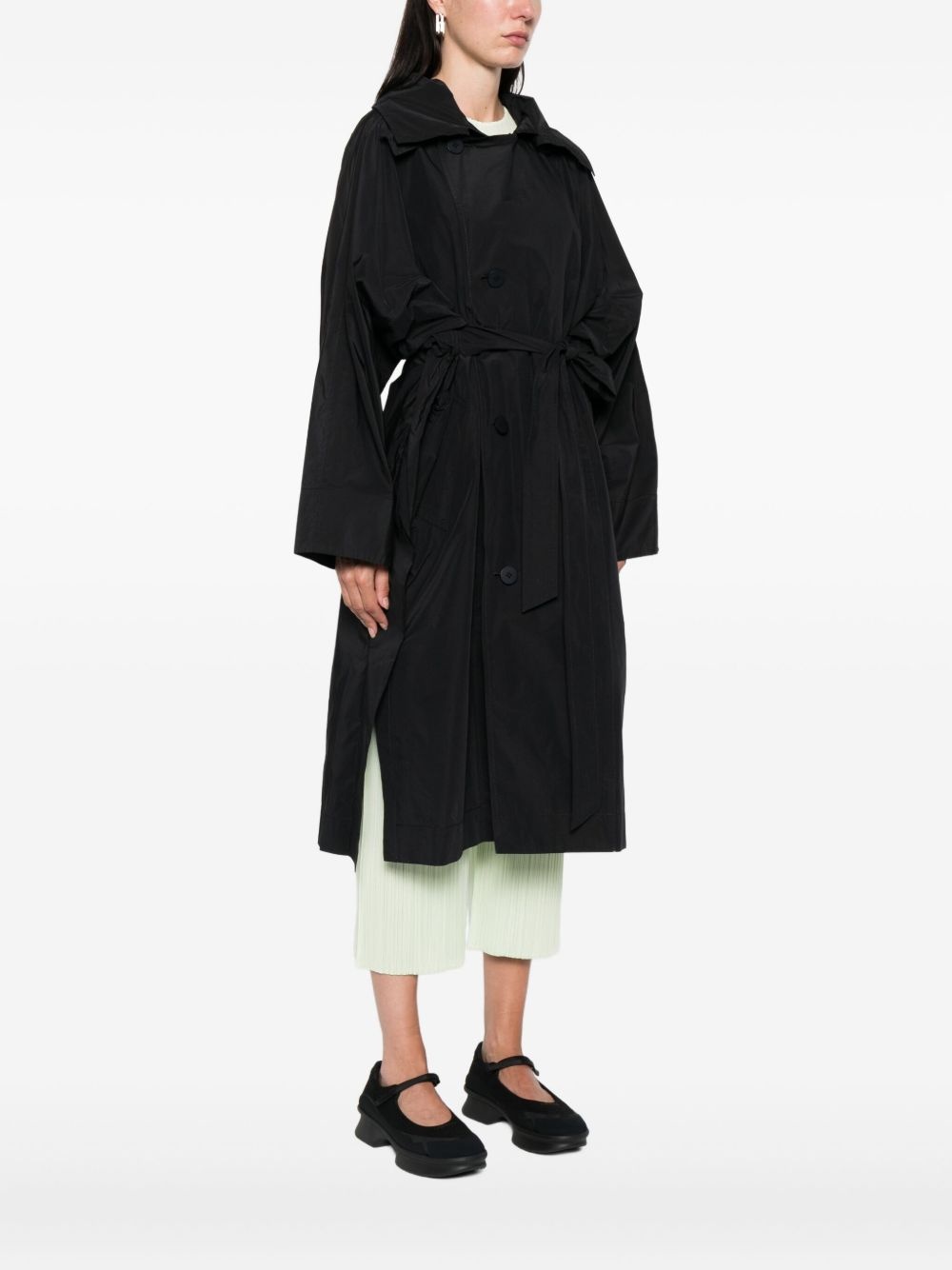 belted trench coat - 3
