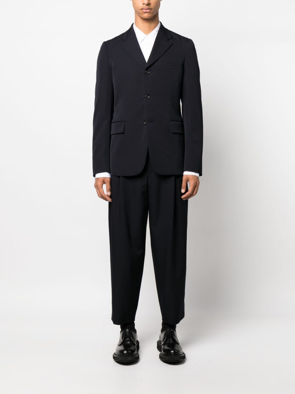 flared single-breasted coat - 3
