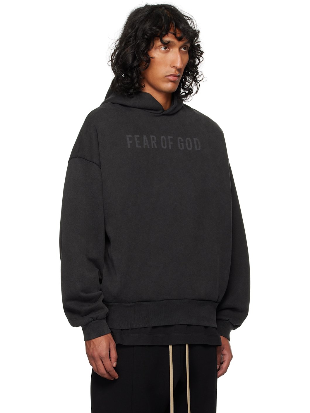 Black French Terry 'Fear of God' Hoodie - 2