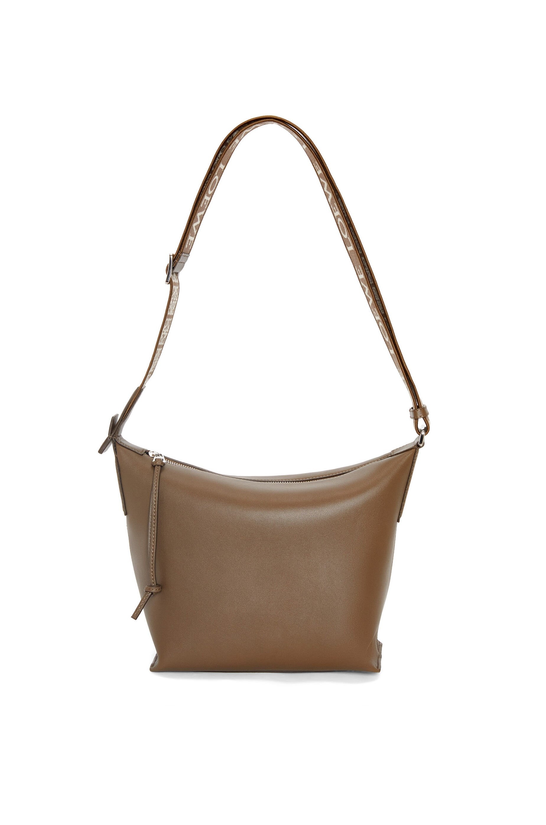 Small Cubi Crossbody bag in supple smooth calfskin and jacquard - 3