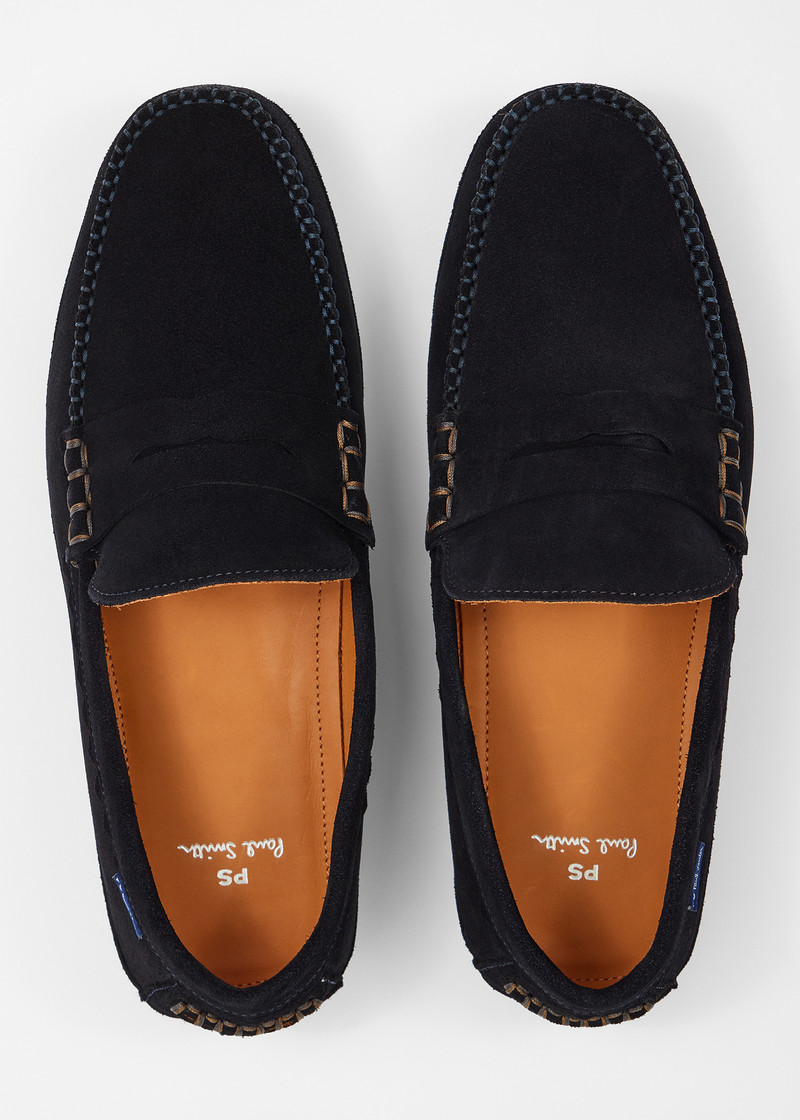 Dark Navy Suede 'Jenson' Loafers 5