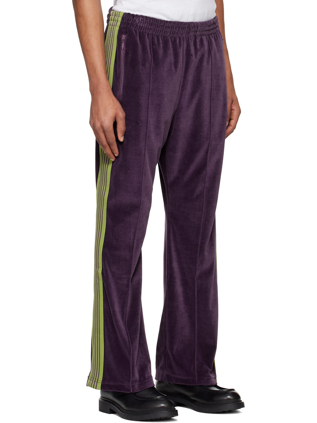 Purple Boot-Cut Track Pants - 2