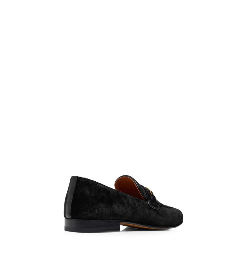 TEXTURED VELVET LIAM CHAIN LOAFER 3