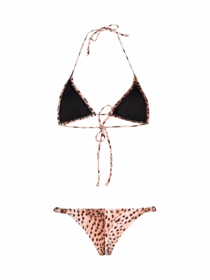 Reina Olga Scrunchie cheetah triangle bikini outlook