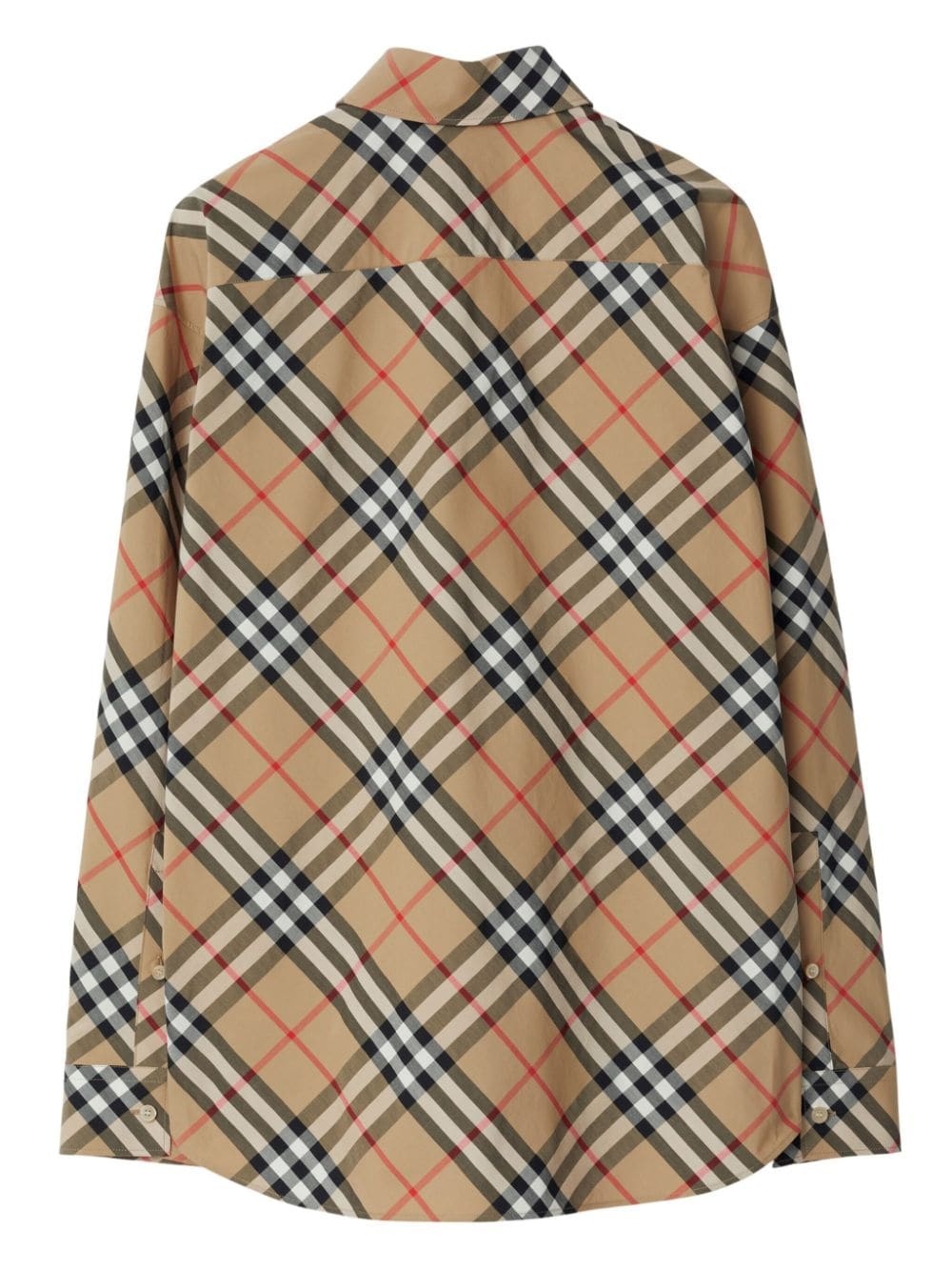 check-pattern cotton shirt - 5