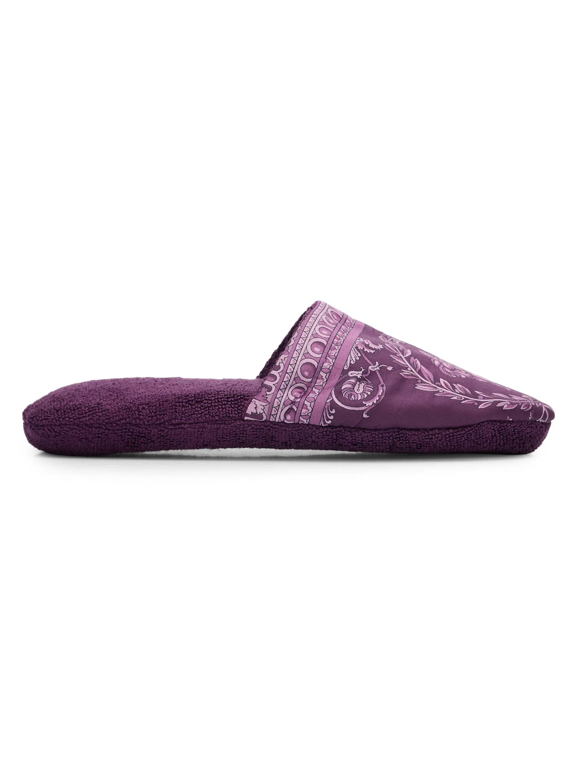 Men's I Heart Baroque Cotton Terry Slippers - Mulberry - 1