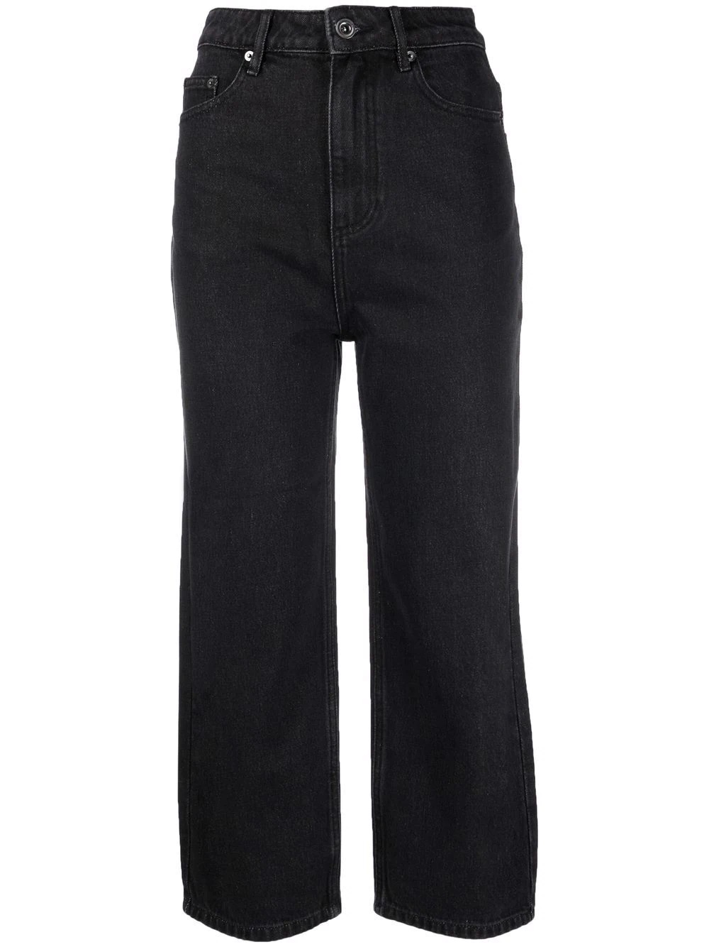 straight-leg cropped jeans - 1
