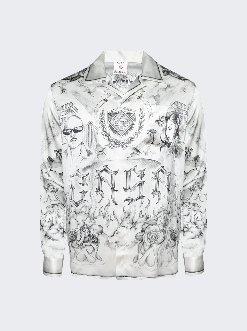 Tattoo Long Sleeve Shirt Grey - 1