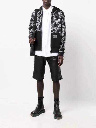 VERSACE JEANS COUTURE baroque-print zip-up hoodie outlook