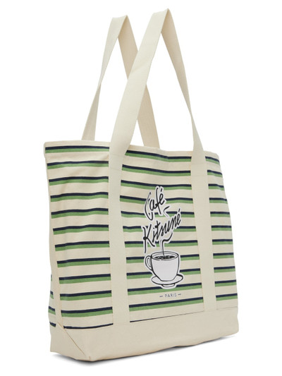 Maison Kitsuné Off-White Coffee Cup Tote outlook
