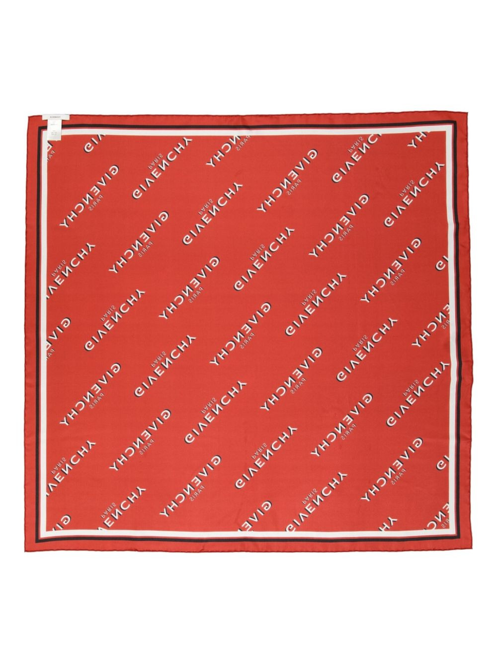 logo-lettering silk scarf - 2