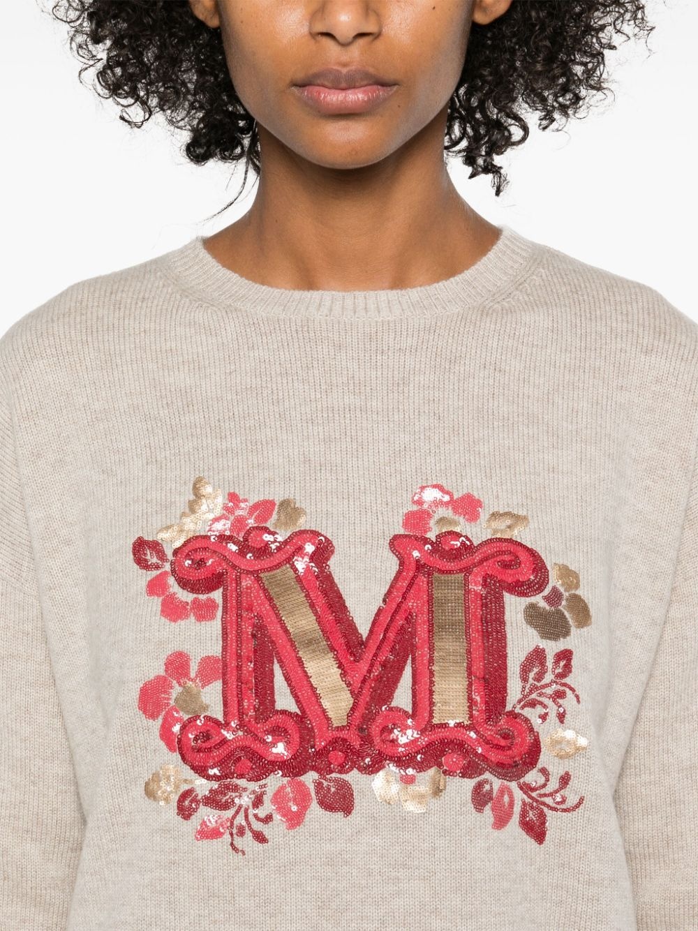 sequin-embellished sweater - 5