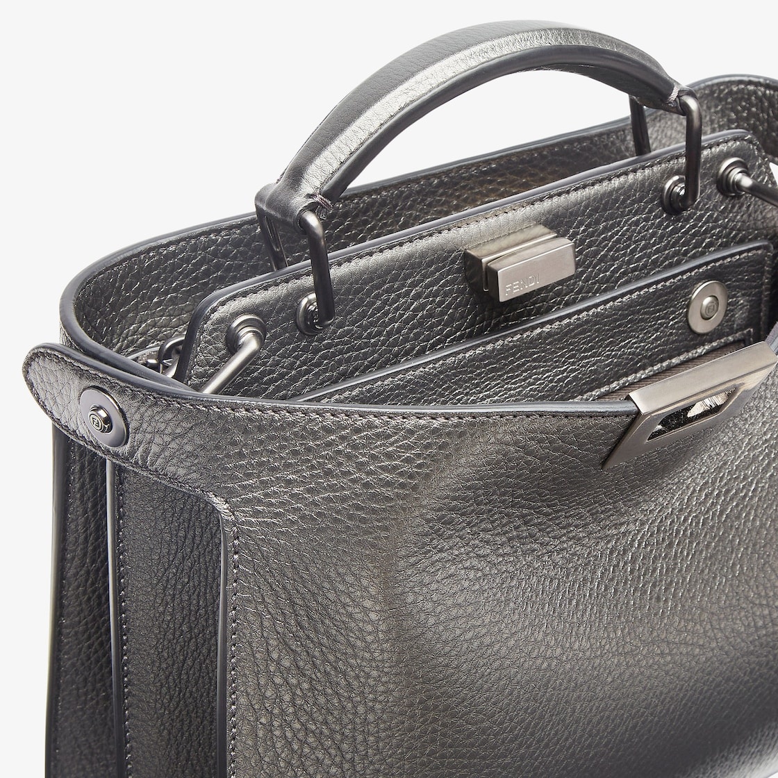 Gray leather bag - 6
