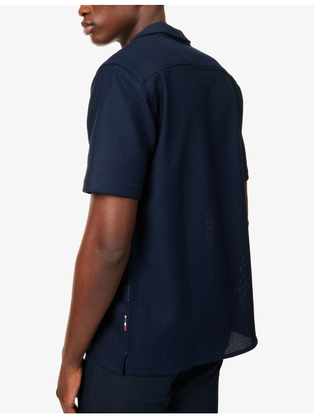 Maitan Open Weave short-sleeves regular-fit cotton-knit shirt - 5