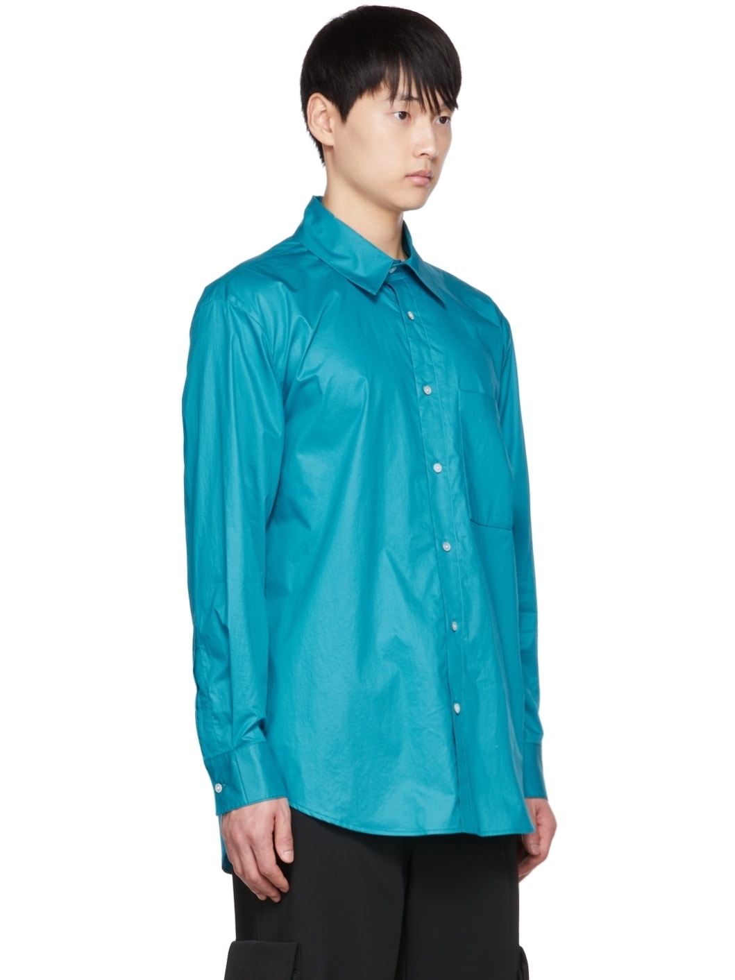 Blue Button Up Shirt - 2