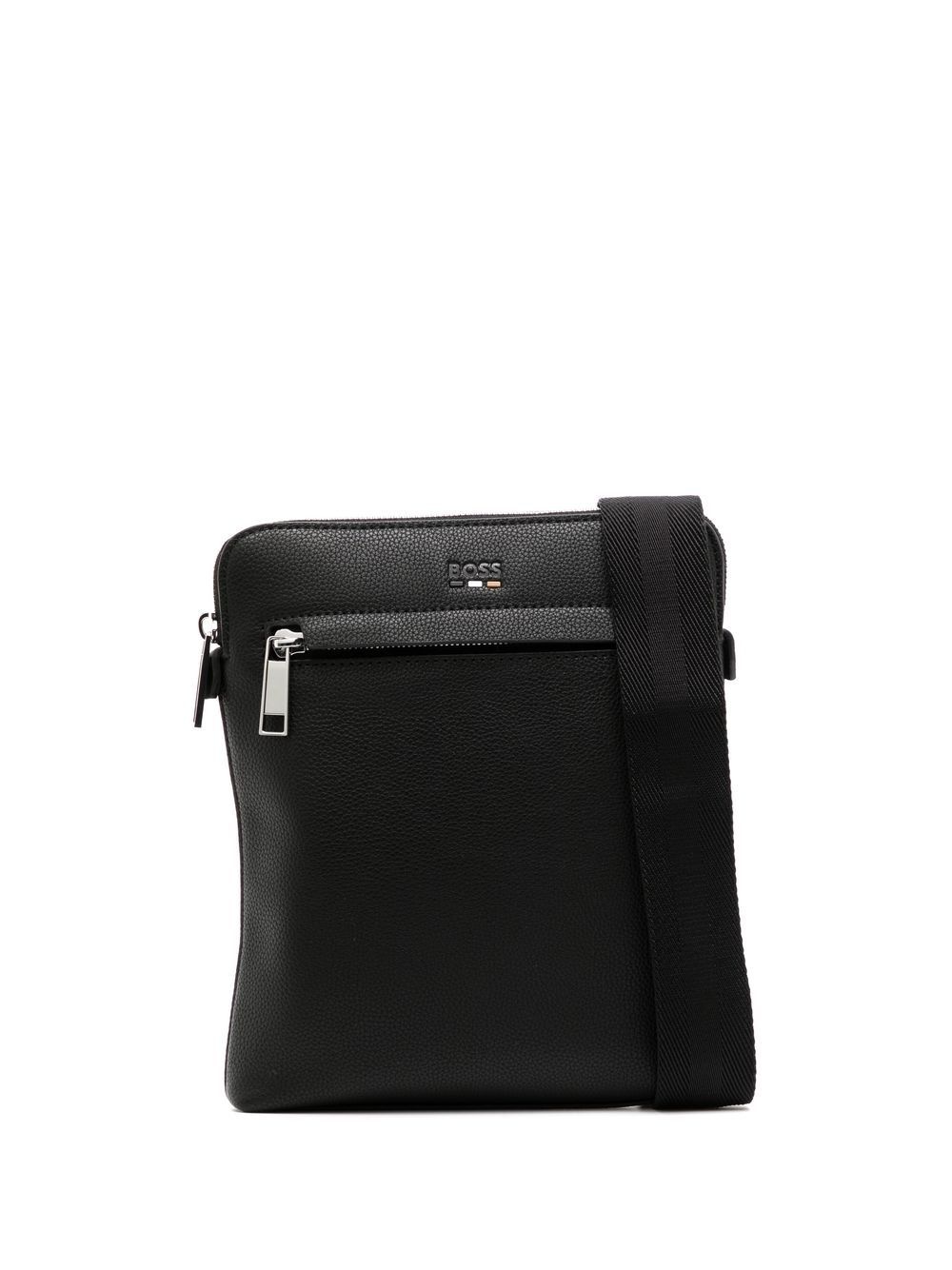 embossed-logo messenger bag - 1