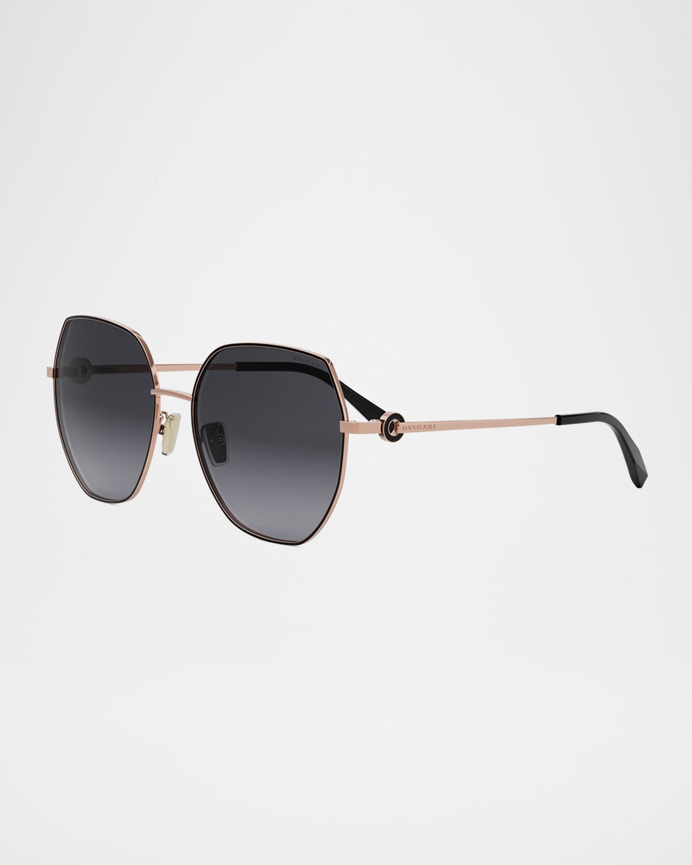 Round Metal & Nylon Sunglasses - 1