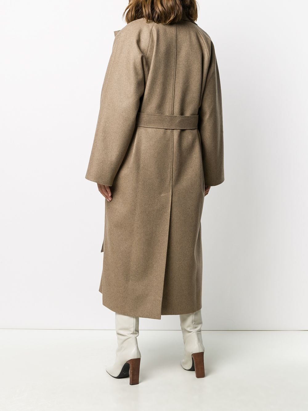 wool-blend trench coat - 4