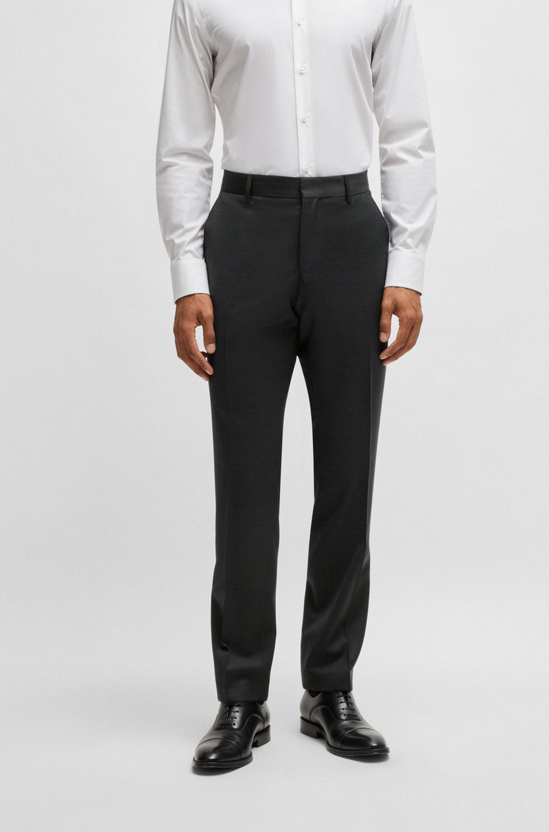 SLIM-FIT THREE-PIECE SUIT IN PATTERNED WOOL 6