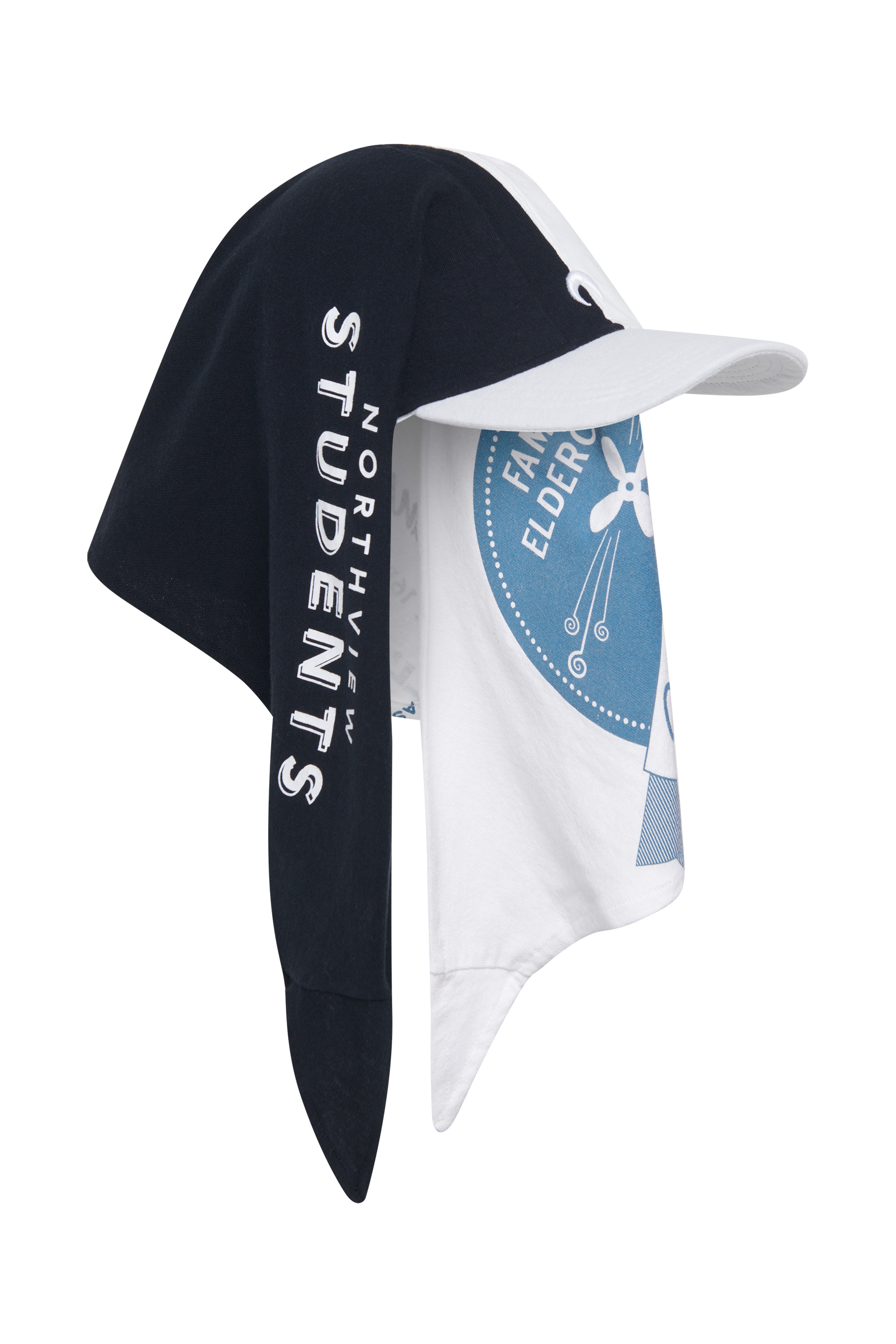 Regenerated Graphic T-Shirt Veiled Cap - 4