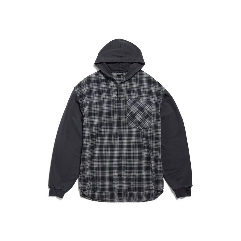 Men's Hooded Hybrid Shirt in Grey 1