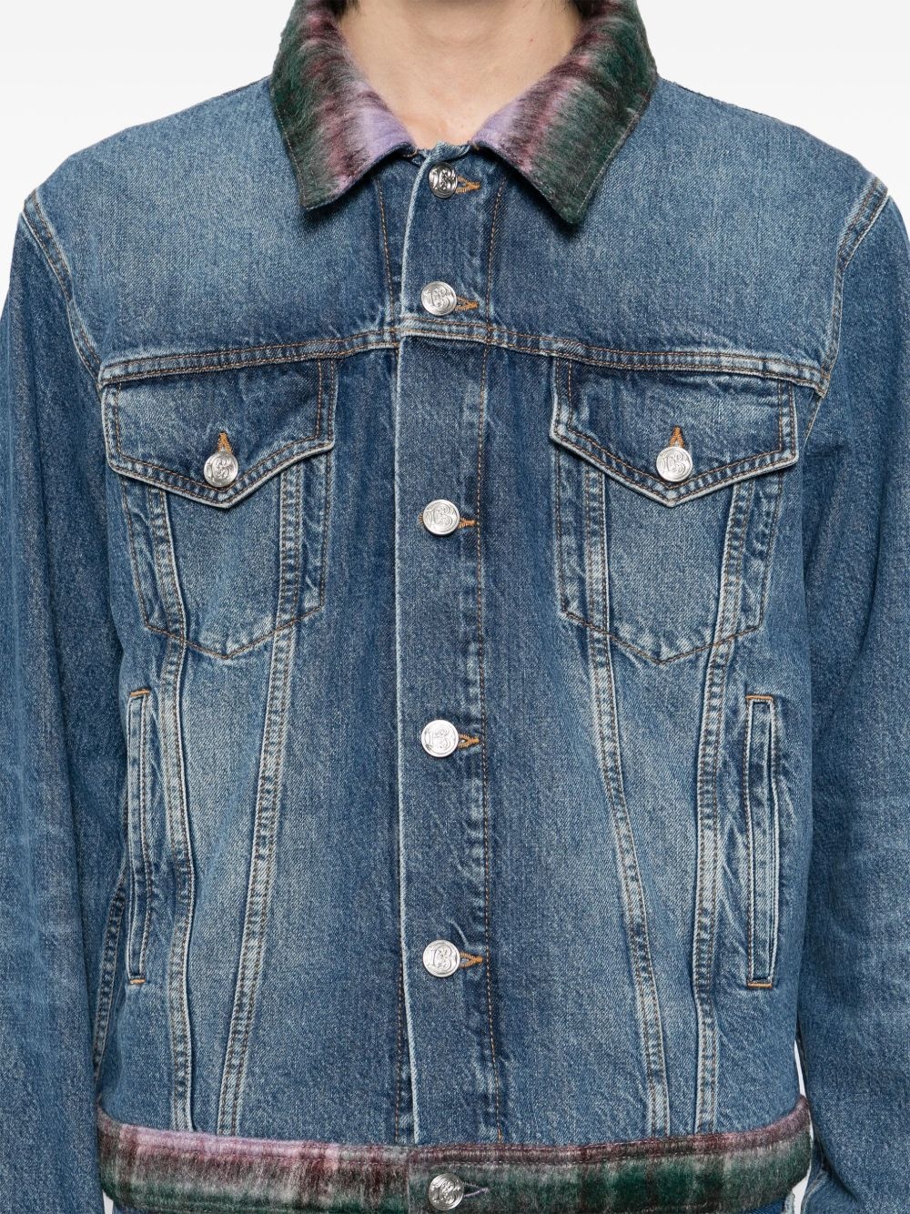 button-up denim jacket - 5