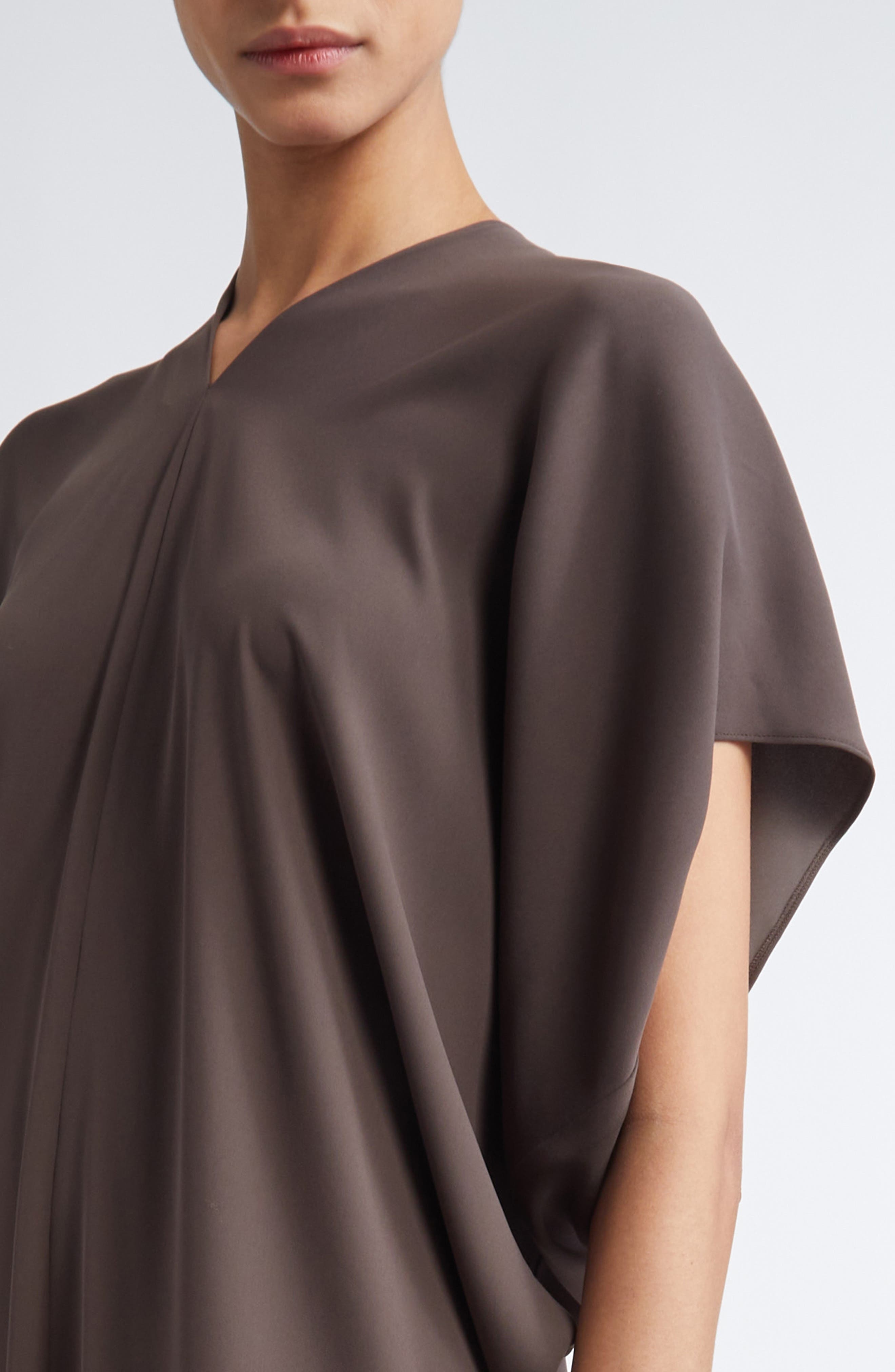 MM6 Maison Margiela Draped Midi Dress in Brown at Nordstrom - 4