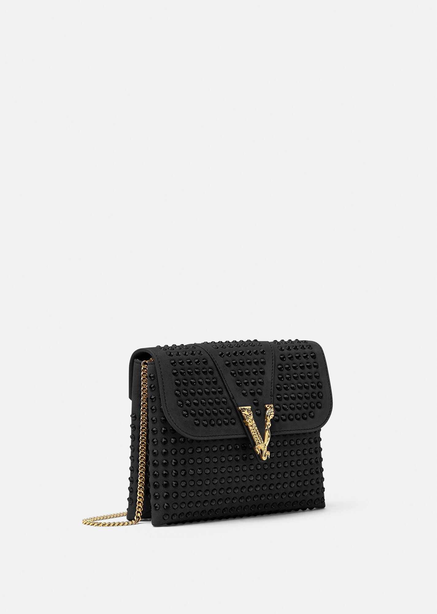 Virtus Suede Crystal Clutch - 3