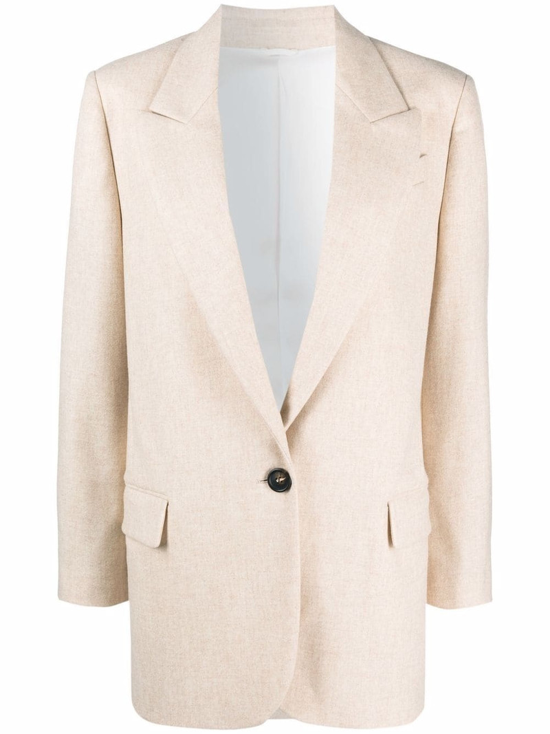 peak-lapel single-breasted blazer 1