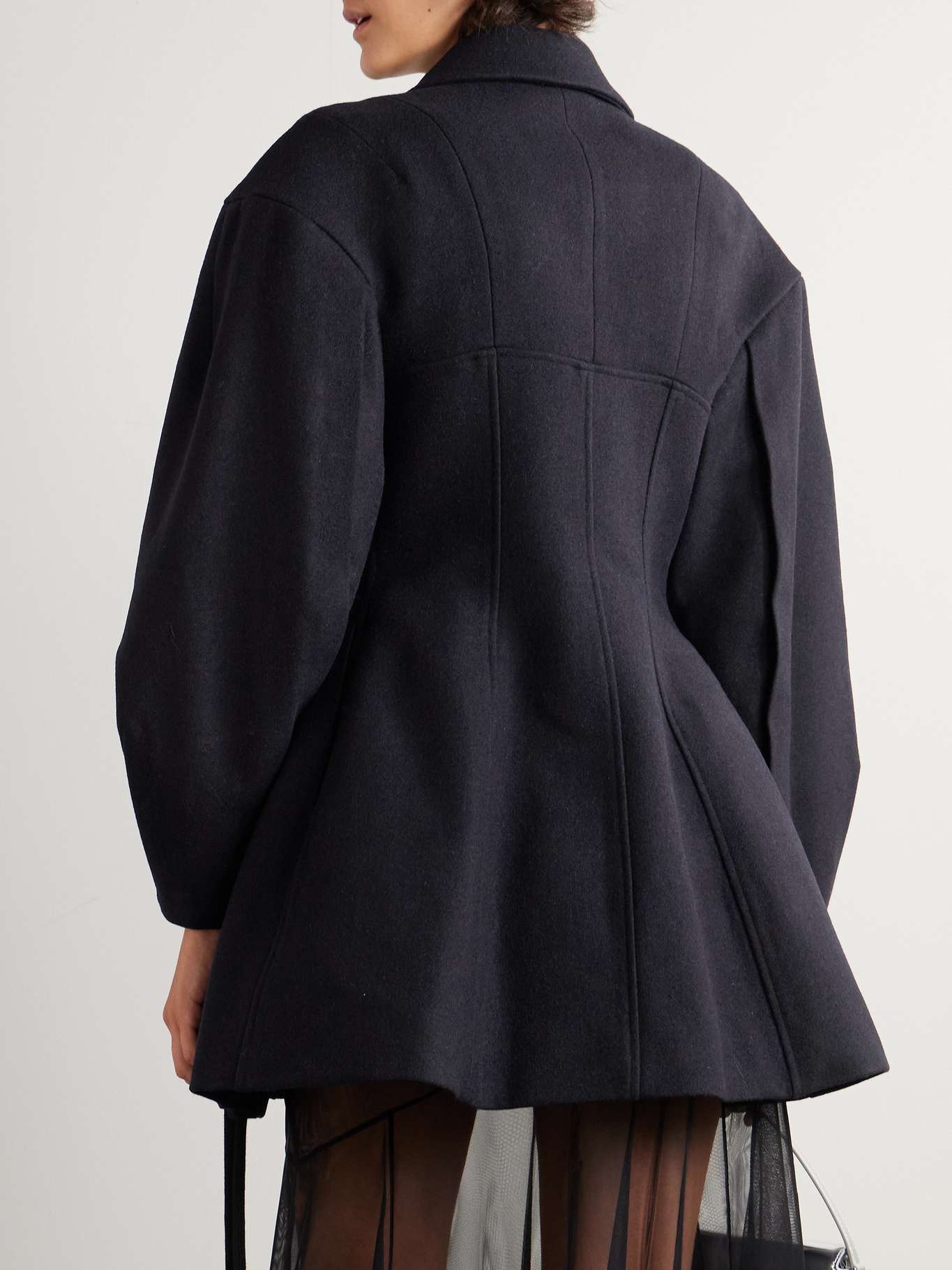 Lace-up wool-blend jacket - 3