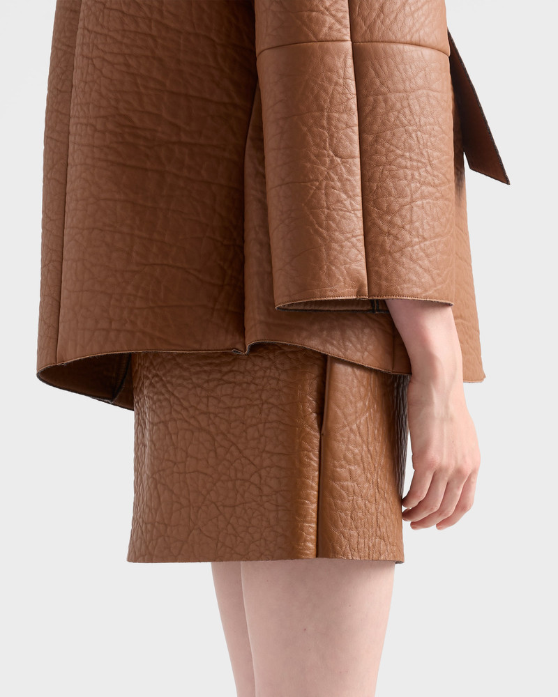 Nappa leather mini skirt 4