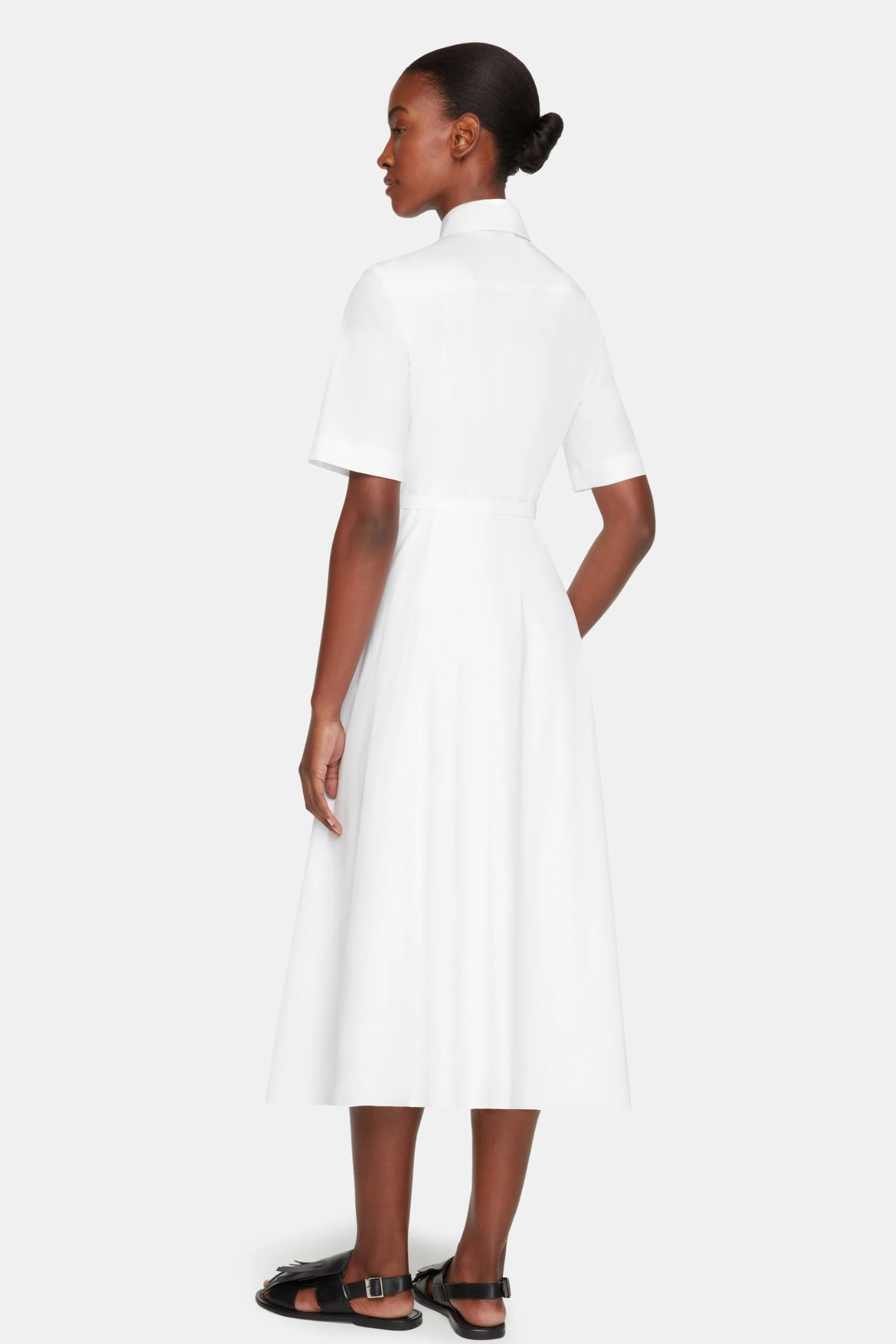 RUBIE DRESS IN WHITE COTTON - 4