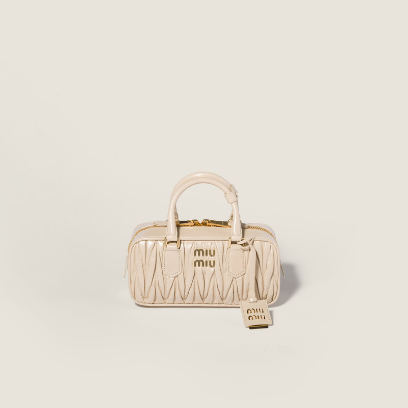 Arcadie shiny matelassé leather bag 1