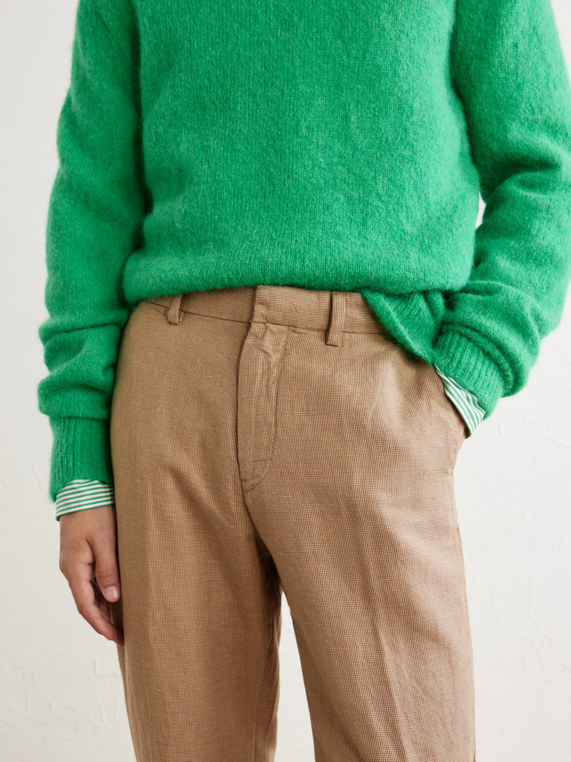 Straight-Leg Cotton and Linen-Blend Trousers 5