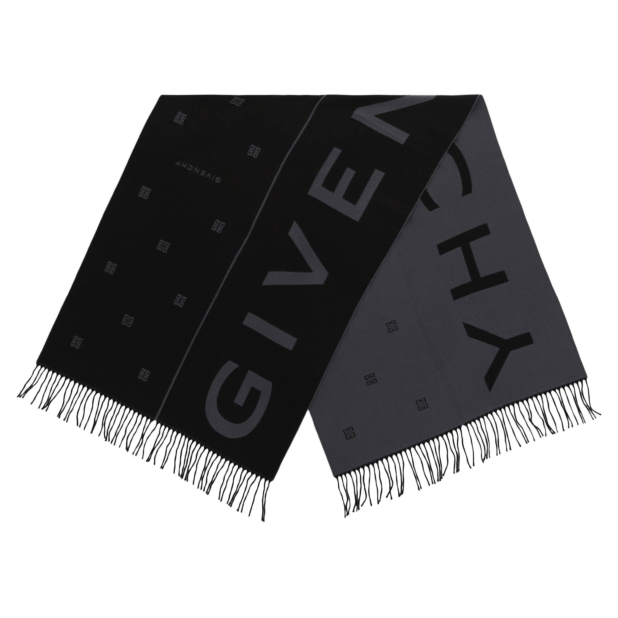Givenchy Split 4G Scarf 'Black/Grey' - 2